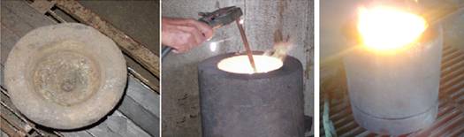 Reactor de grafito utilizado para el procesamiento aluminot&eacute;rmico.