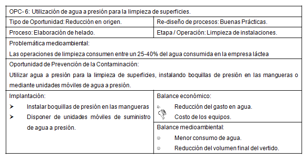 OPC 6: Utilizaci&oacute;n de agua a presi&oacute;n para la limpieza de superficies