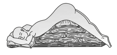 Drenaje postural con soporte de almohadas