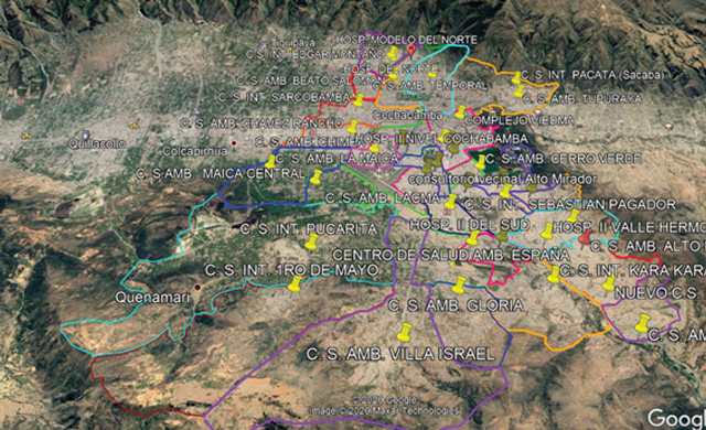Zonificación georreferenciada de puntos de rastrillaje en Cochabamba, durante la Primera Ola de la pandemia por Covid-19.
