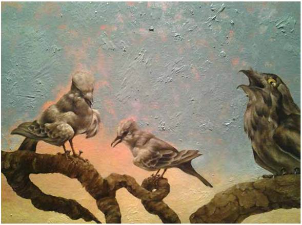 Parecido al amor y otras cosas  (2015). Óleo: Laura Contreras.