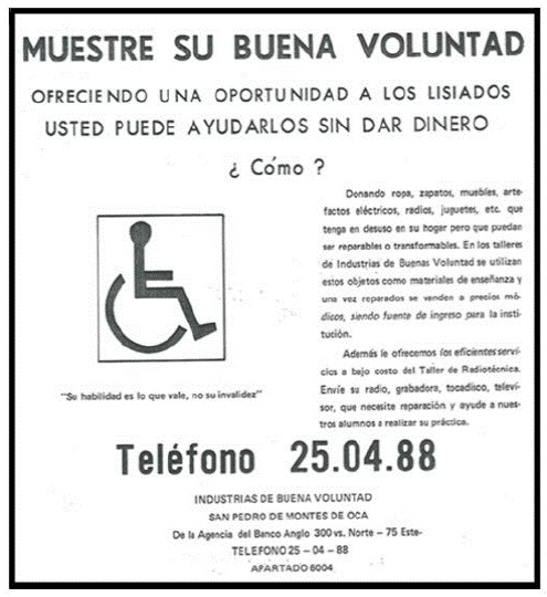 Afiche "Industrias de la Buena Voluntad". 
