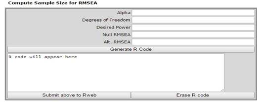 Interfaz de la herramienta de Preacher y Coffman