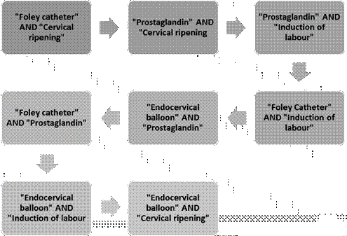 SEP/ Maestr&iacute;a Enfermer&iacute;a GOP: Mapa de b&uacute;squeda de relaciones entre descriptores, secuencia de b&uacute;squeda y criterios de inclusi&oacute;n, 2015