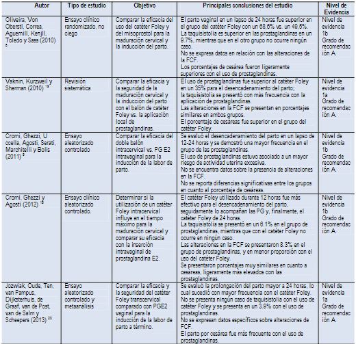 SEP/ Maestr&iacute;a Enfermer&iacute;a GOP: Matriz de inclusi&oacute;n de art&iacute;culos y nivel de evidencia, 2015