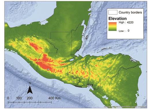 Nuclear Central America excludes Belize and the Yucatan Peninsula.