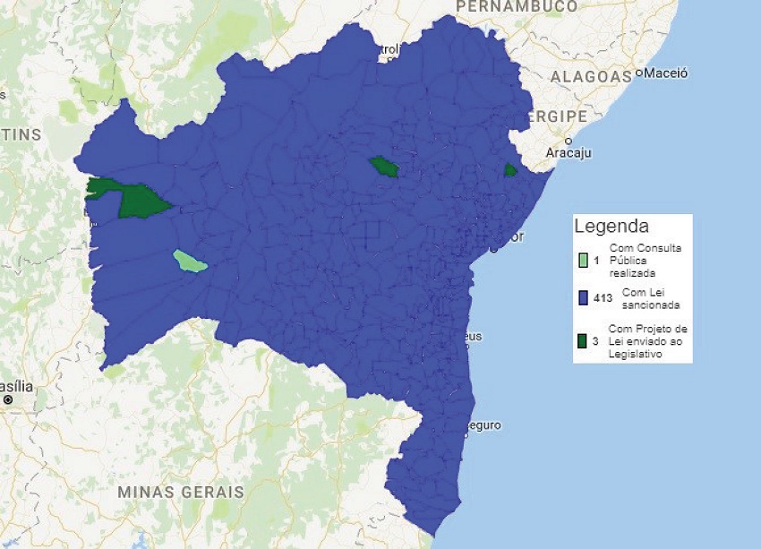 Abrang&ecirc;ncia do processo de assessoramento a elabora&ccedil;&atilde;o de PME
									na Bahia (2014-2017).