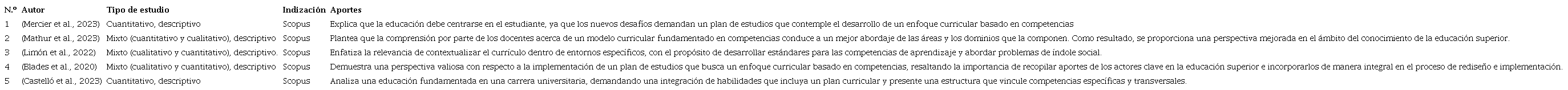 Artículos elegidos para la revisión sistemática en Scopus.