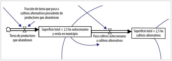 Transformaci&oacute;n de superficies de autoconsumo a cultivos alternativos