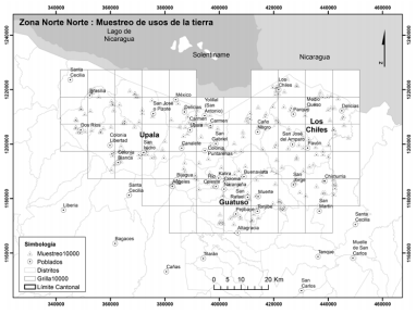 Zona Norte-Norte: Puntos de control y de muestreo