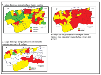 Provincia Artemisa; Cuba: resumen de riesgos seg&uacute;n escenario de peligro.
(Municipio Mariel, estudio de caso)
