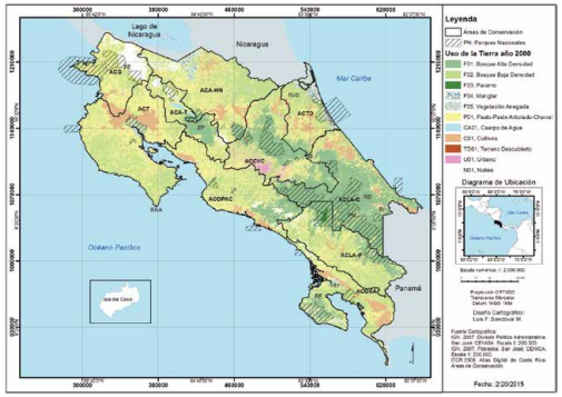  Costa Rica, 2000. Cobertura de Uso de la Tierra