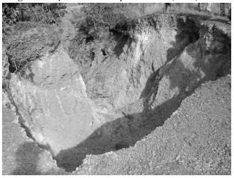 Voçoroca no
município de Gilbués, Piauí, Brasil