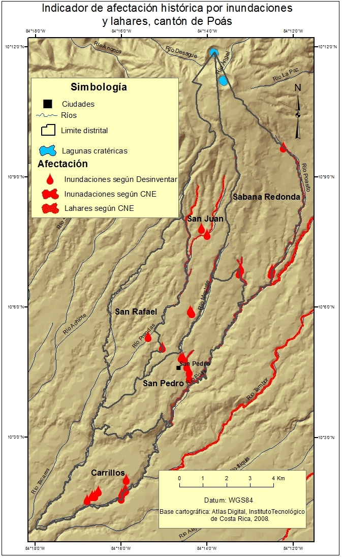 Indicador de afectación por inundaciones rápidas y lahares