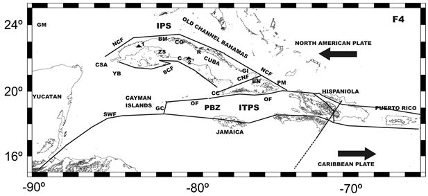Tectonic Scheme of the Northern
Caribbean