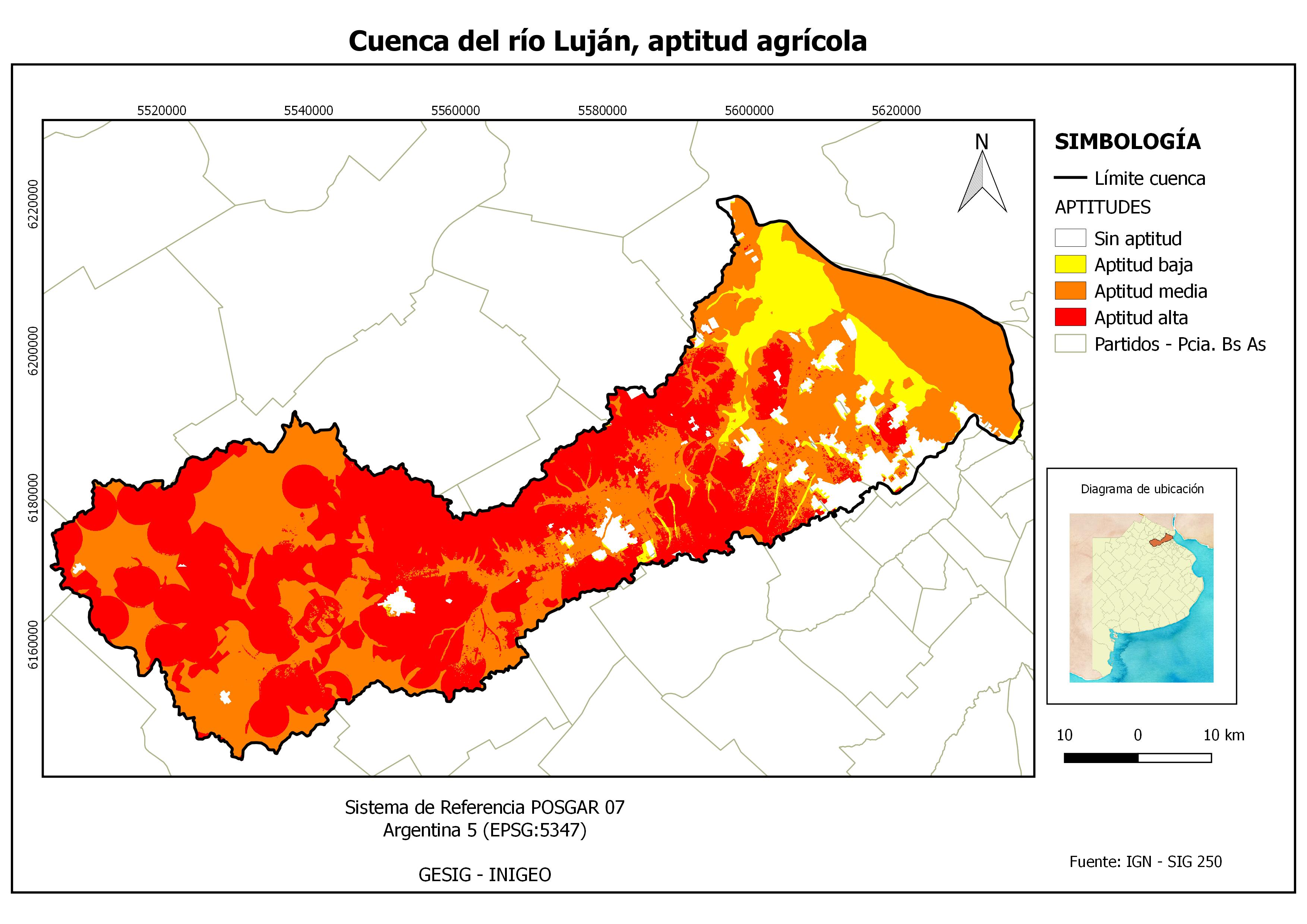 Mapa de aptitud agr&iacute;cola