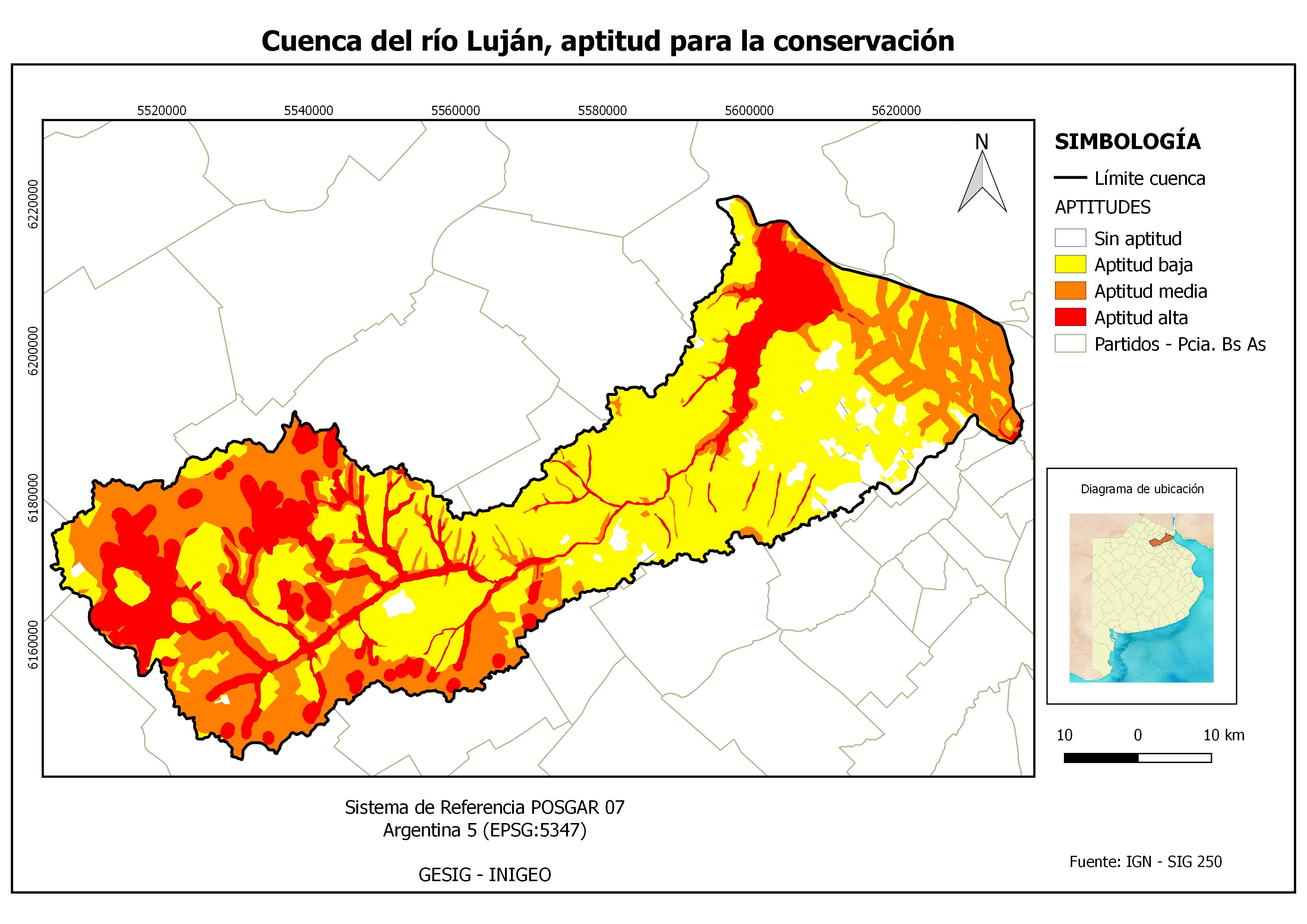  Mapa de aptitud para la conservaci&oacute;n