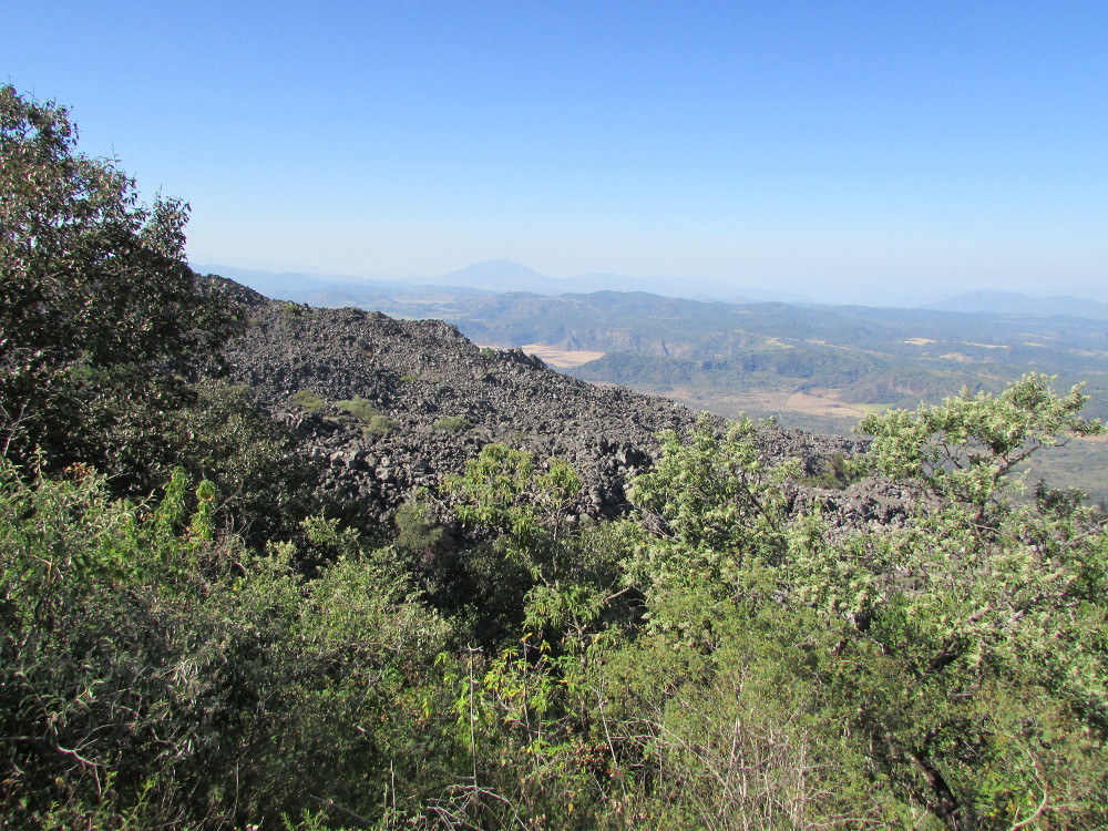 Vista al SO desde el volc&aacute;n Ceboruco