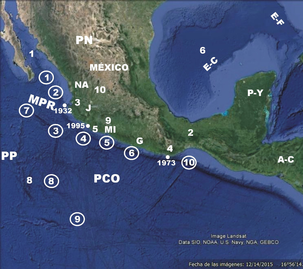 Marco geogr&aacute;fico de M&eacute;xico
