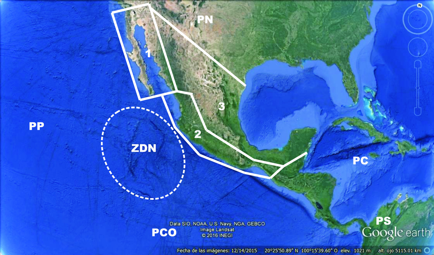 Esquema de las Provincias Sismotect&oacute;nicas