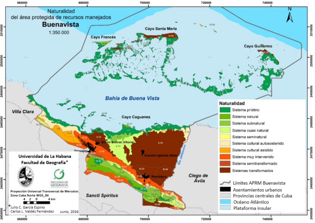 Indicador naturalidad en la Reserva de la biosfera Buenavista