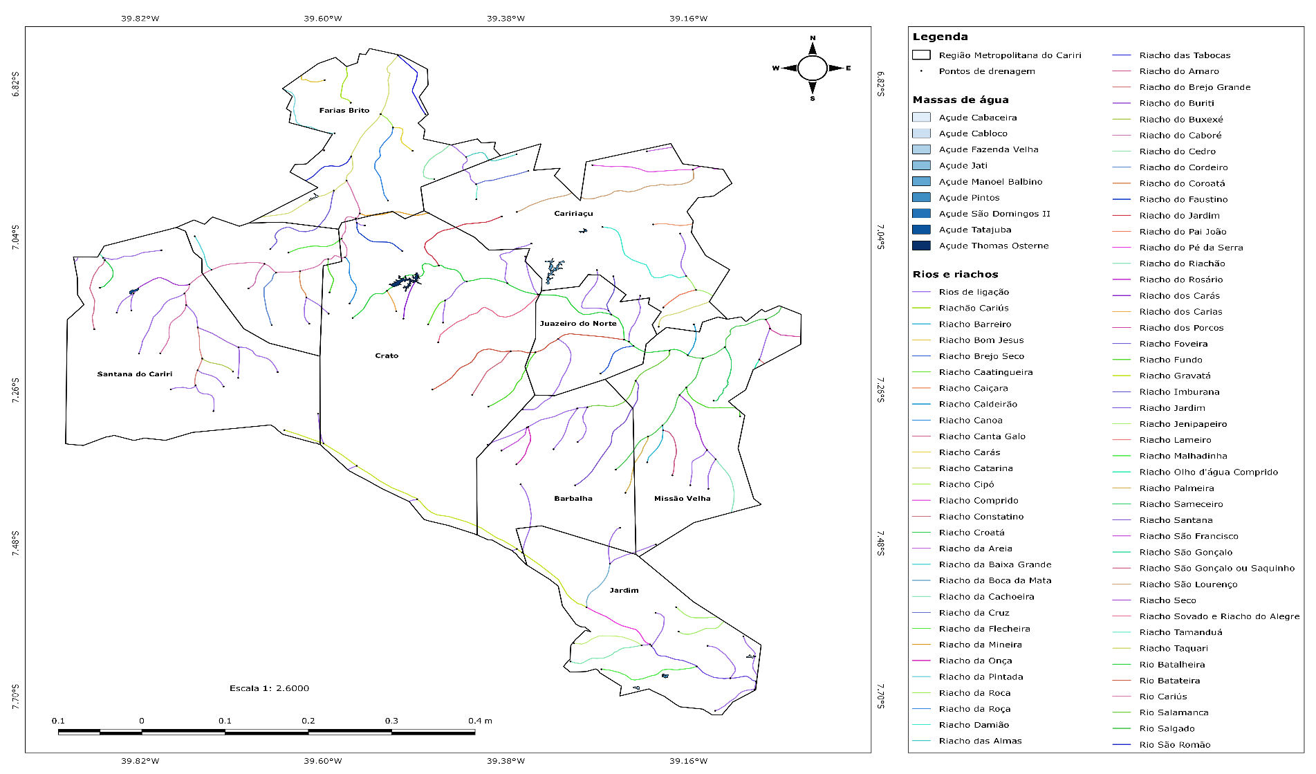Recursos hídricos da Região Metropolitana do Cariri