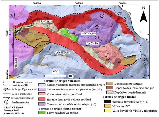 Media del factor de seguridad en las laderas en condiciones de suelo seco y saturado y su grado de estabilidad asociado, empleando la metodolog&iacute;a PISA.