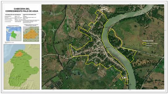 Localizaci&oacute;n espacial corregimiento de Palo de Agua