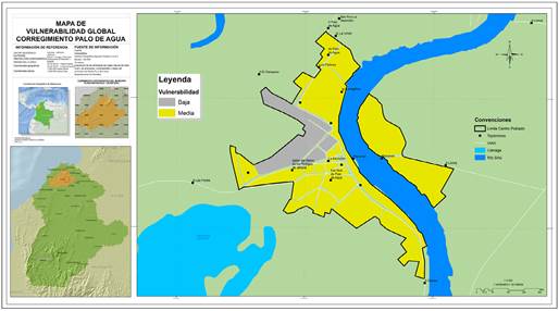 Vulnerabilidad total centro poblado Palo de Agua