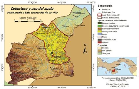 Cobertura y uso del suelo en la parte media y baja de la cuenca del r&iacute;o La Villa.