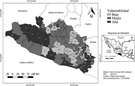 Vulnerabilidad de la poblaci&oacute;n Guerrerense ante las epidemias conjuntas de COVID-19 y dengue, con base en los factores seleccionados