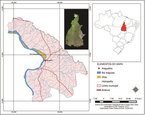 O munic&iacute;pio de Araguatins e sua rede de drenagem