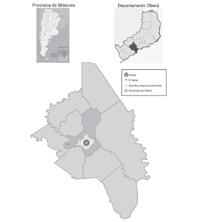Provincia de Misiones, departamento y ciudad de Ober&aacute;