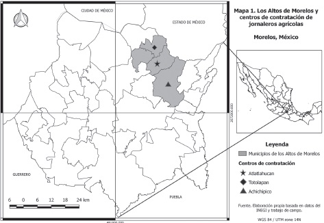 Los Altos de Morelos y centros de contratación de jornaleros agrícolas
