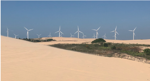 Parque E�lico Icaraizinho de CPFL Renovables en las orillas del r�o Aracatia�u, Barra das Moitas, Amontada-Cear�, 2022