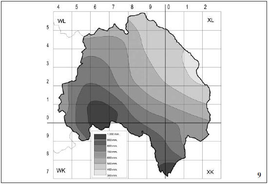 Distribución anual de las precipitaciones.
