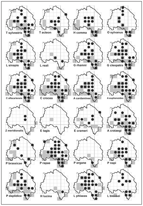 Mapas de distribuci�n de las especies de Papilionidae (Cont)