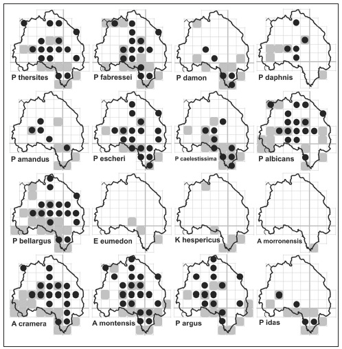 Mapas de distribuci�n de las especies de Papilionidae (Cont)