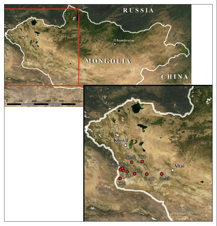 Map of collecting localities.