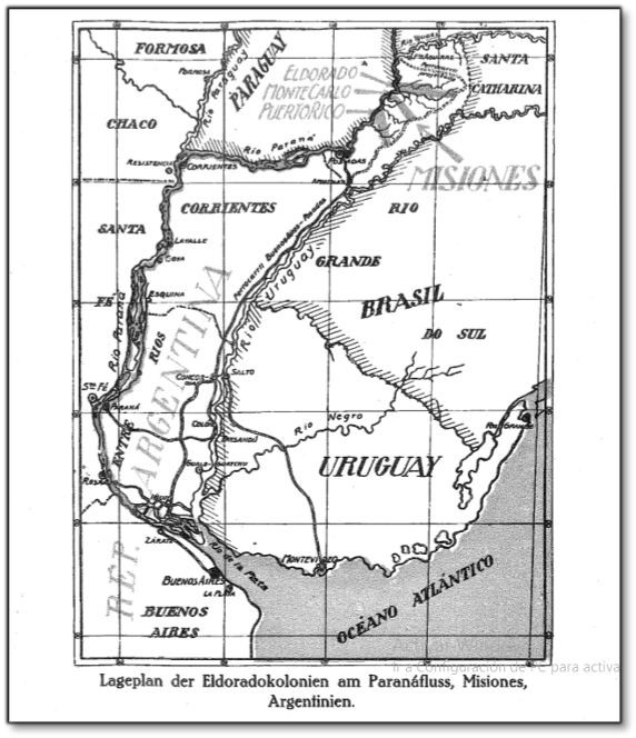 Colonias Puerto Rico, Montecarlo y Eldorado en el Alto Paraná