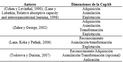 Tabla 1. Dimensiones de la CapAb.