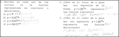 Ejercicio de la actividad 1 para
describir crecimiento, decrecimiento y concavidad de las funciones
exponenciales