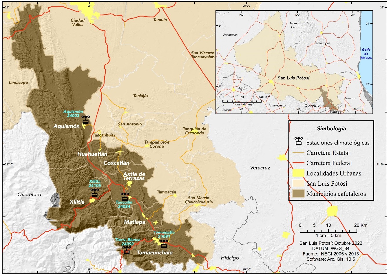 Ubicaci�n geogr�fica de la zona de estudio