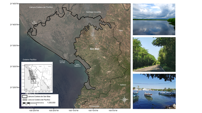 Zona de estudio llanura costera de San Blas (fragmento de la Llanura Costera del Pac�fico mexicano delimitado por el municipio de San Blas, Nayarit, M�xico)