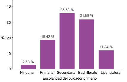 Escolaridad del cuidador primario