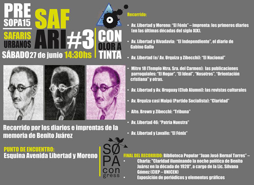 Afiche del Safari “Con olor a tinta”.