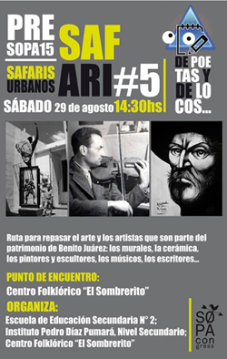 Afiche del Safari “De poetas y de locos”