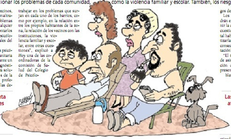 Caricatura sobre la configuraci&oacute;n familiar