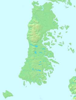 Mapa de la actual provincia de Chilo&eacute;