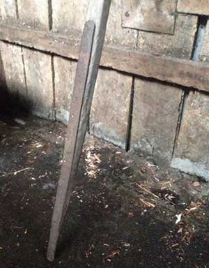 Punta de luma engastada en fierro